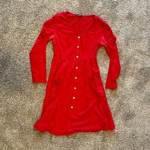 🍀Red Dress WITH POCKETS!